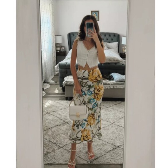 Favorite Daughter Floral Maxi Skirt - Yellow and Blue - Picture 7 of 7